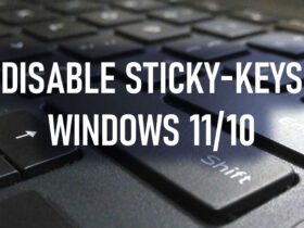 Disable Sticky Keys Windows